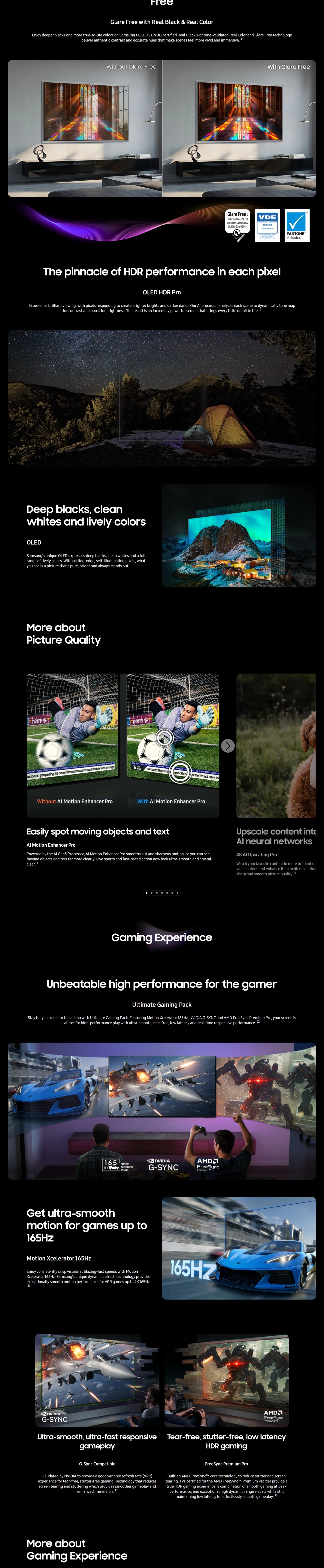 SAMSUNG S95H OLED 4K Samsung Vision AI Smart TV 2026